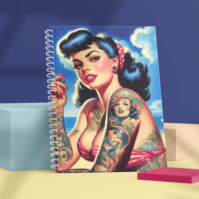 Retro Tattooed Bikini Summer Pin-up Notebook (Creator Uploaded)