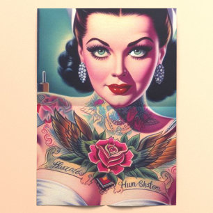 Retro Tattooed Nurse Tissue Paper