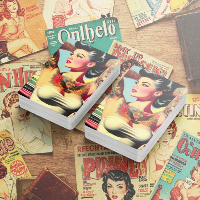 Retro Tattooed Pin-up Poker Cards (Creator Uploaded)