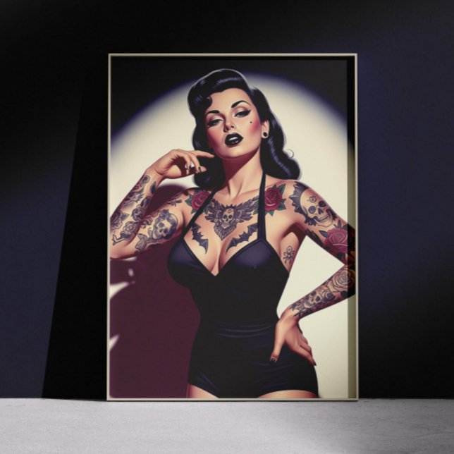 Retro Tattooed Pin-up Poster (Creator Uploaded)