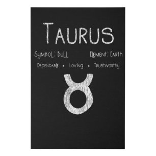 Retro Taurus Zodiac Sign Bull Earth Astrology Gift