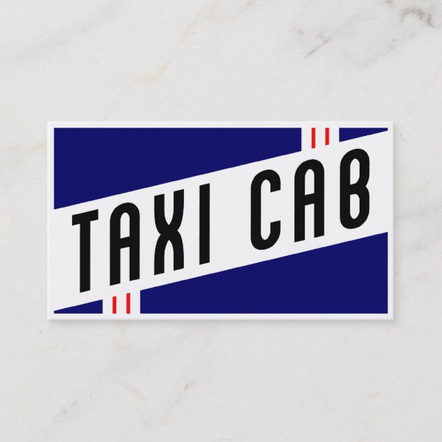 retro taxi cab business card (Front)