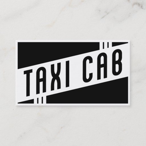 Customizable retro taxi cab business card