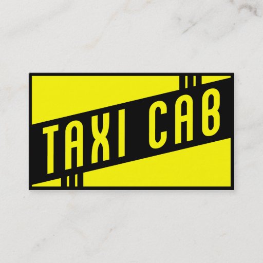 Customizable retro taxi cab business cards