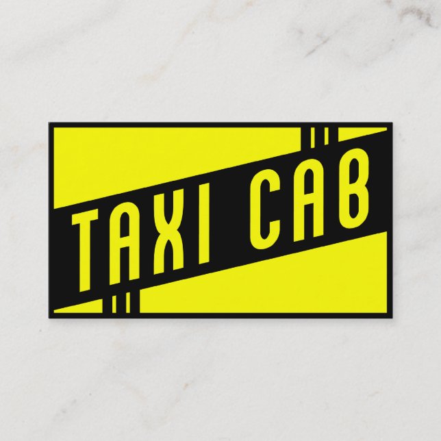 retro taxi cab business card (Front)
