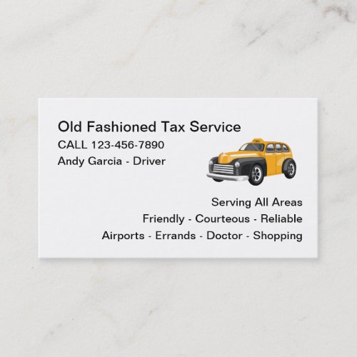 Retro Taxi Driver Business Cards