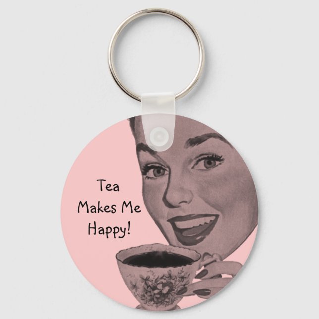 Retro Tea Keychain (Front)