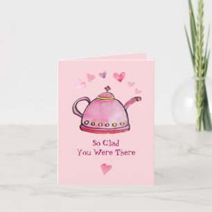 Retro Tea Party Galentines Ladies Lunch Letterpress Thank You Card