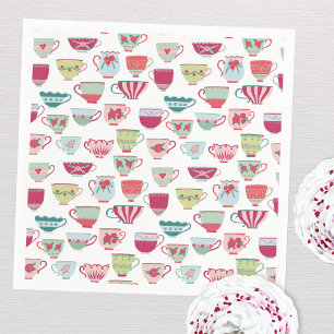 Retro Tea Party Modern Pastel Napkins