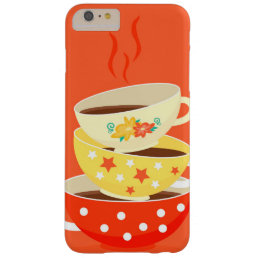 Retro tea vintage tea cups whimsical art barely there iPhone 6 plus case