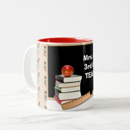 Retro Teacher Back to School  Two_Tone Coffee Mug