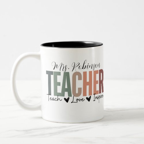 Retro teacher gift mug Personalized teacher mug