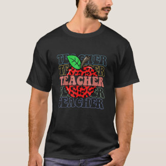 Retro Teacher Inspirational Colorful Elementary Sc T-Shirt