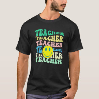 Retro Teacher Inspirational Colorful Elementary Sc T-Shirt