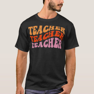 Retro Teacher Inspirational Colorful Elementary Sc T-Shirt