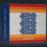 Retro teacher modern blue red stylish tote bag pla<br><div class="desc">Retro teacher modern blue,  red,  orange and yellow stylish 80's vintage design man male teacher fun gift.</div>