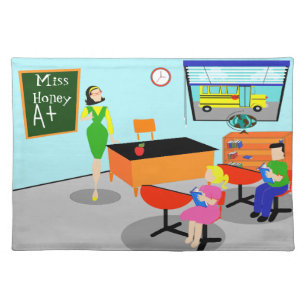 Retro Teacher Placemat