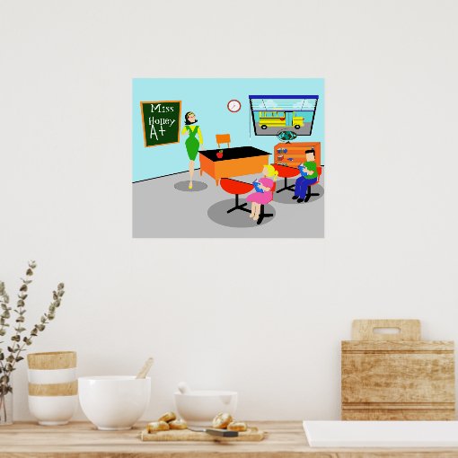 Retro Teacher Poster | Zazzle