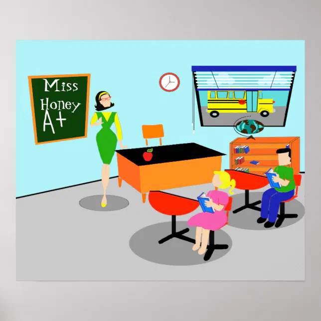 Retro Teacher Poster | Zazzle