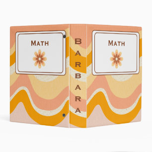Retro Teacher & Student Binder Cover in Orange