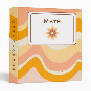 Retro Teacher & Student Binder Cover in Orange 