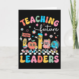 Retro Teaching Future Leaders Groovy Teacher Byck Card