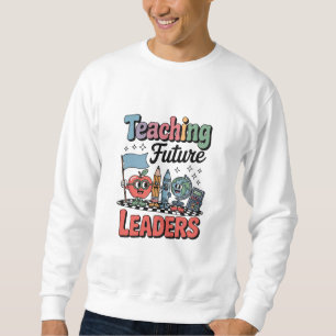 Retro Teaching Future Leaders Groovy Teacher Sweatshirt