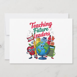 Retro Teaching Future Leaders Teacher School  Invitation