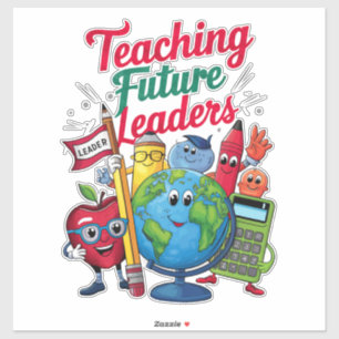 Retro Teaching Future Leaders Teacher School  Sticker