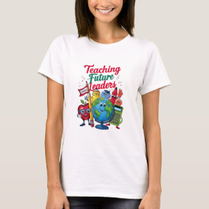 Retro Teaching Future Leaders Teacher School  T-Shirt