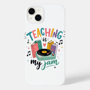 Retro Teaching Is My Jam Vinyl Record Teacher Case-Mate iPhone 14 Plus Case