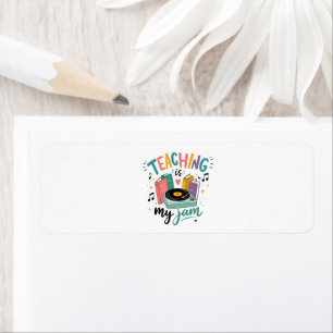 Retro Teaching Is My Jam Vinyl Record Teacher Label