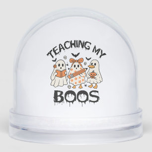 Retro Teaching My Boos Halloween Snow Globe