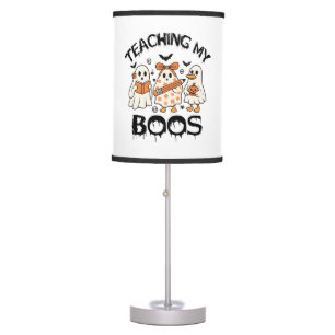 Retro Teaching My Boos Halloween Table Lamp