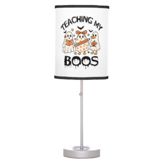 Retro Teaching My Boos Halloween Table Lamp
