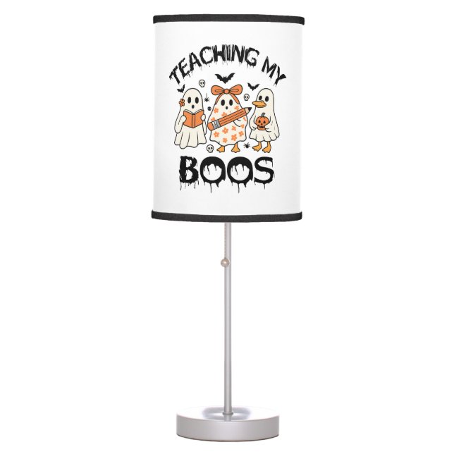 Retro Teaching My Boos Halloween Table Lamp (Front)
