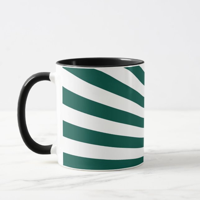 Retro Teal green Sun Rays Background Mug (Left)