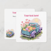 Retro Teal & Purple Truck with Easter Eggs (Front/Back)