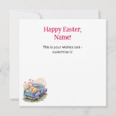 Retro Teal & Purple Truck with Easter Eggs (Back)