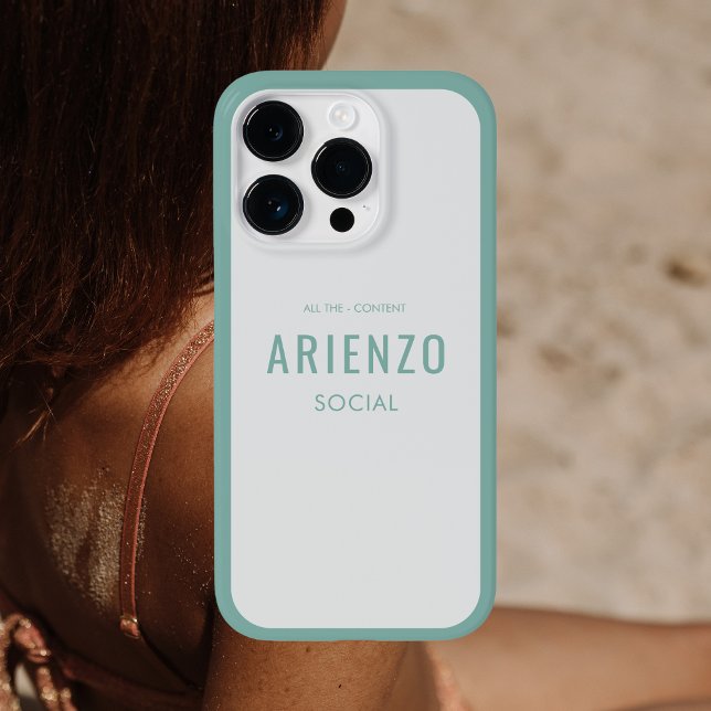 Retro Teal Social Media Branded Case-Mate iPhone Case (Creator Uploaded)