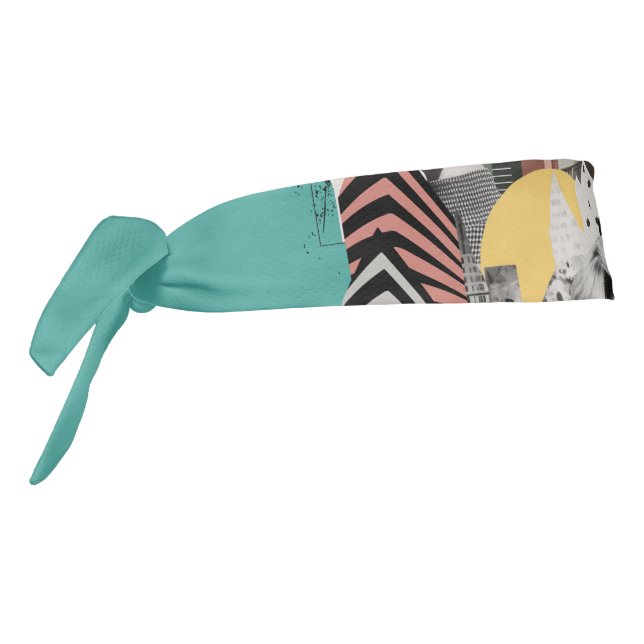 retro teal tie headband (Rotate 270)
