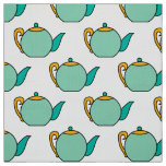 retro teapots pattern fabric