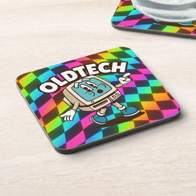 Retro Tech Cartoon Psychedelic Coaster (Left Side)