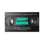 Retro tech VHS black white Business Card Retro tech VHS black white Business Card