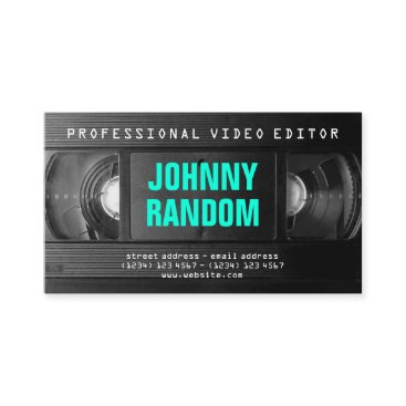 Retro tech VHS black white Business Card Retro tech VHS black white Business Card