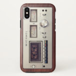 Retro Tech Vintage Stereo Recorder Wooden Cabinet Iphone X Case at Zazzle