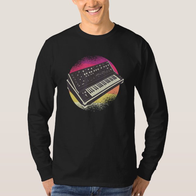 Retro Techno Synthesizer T-Shirt (Front)