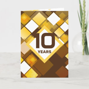 Retro techno universal year employee anniversary card