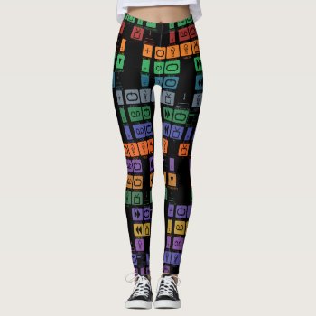 Retro Technology Command Buttons Leggings by zlatkocro at Zazzle