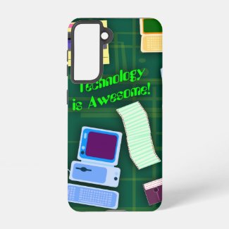 Retro Technology Fun Cartoon Art Salute